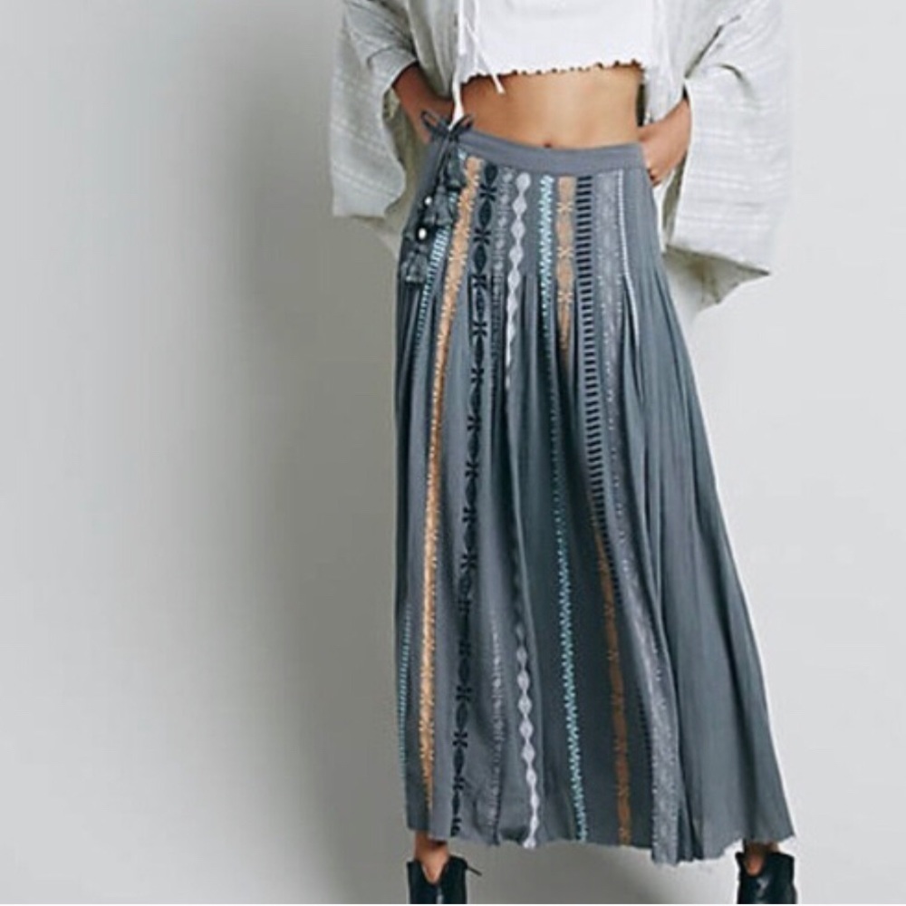 Free People Kantha Maxi Shirt